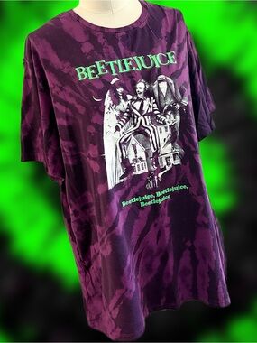 Beetlejuice Tie-Dye Purple Tee XL / XXL